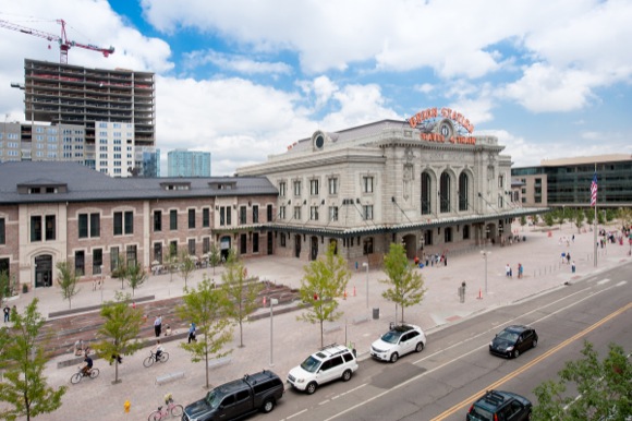 The new station includes shops, restaurants, bars and The Crawford Hotel.