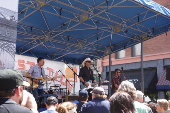 The Railbenders perform at the opening bash.