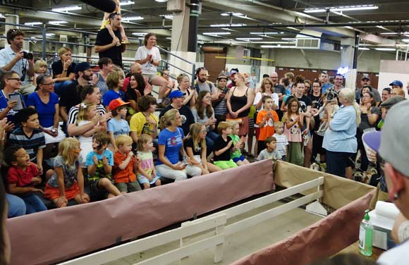 The pug races were standing room only.