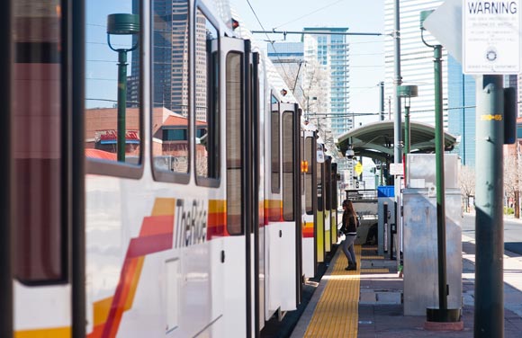 Light rail in Denver. 