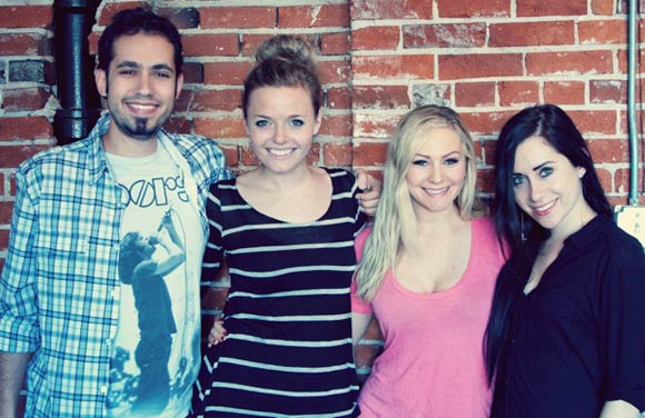 Jessica Cole, second from right, with Lyric House staffers.