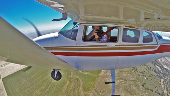 Anderman flies his six-seat Cessna 206 east and looks for photogenic landscapes, whether they're farms, ranches or wide-open grasslands.