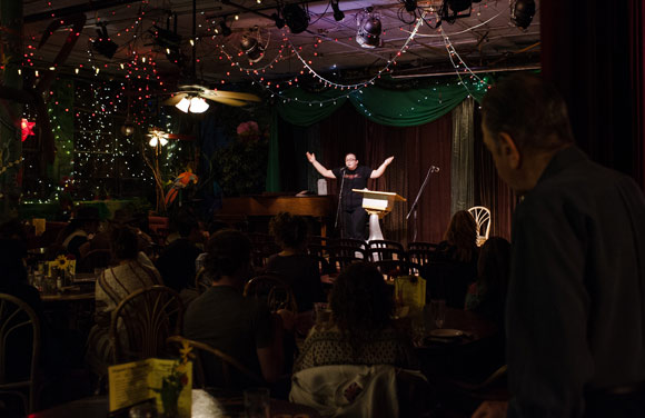 Every Sunday evening at 8 p.m., a poetry slam is held at Mercury Cafe. 