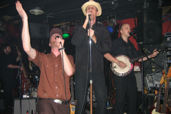 From right to left, Slim Cessna, Munly and Lord Dwight Pentacost.