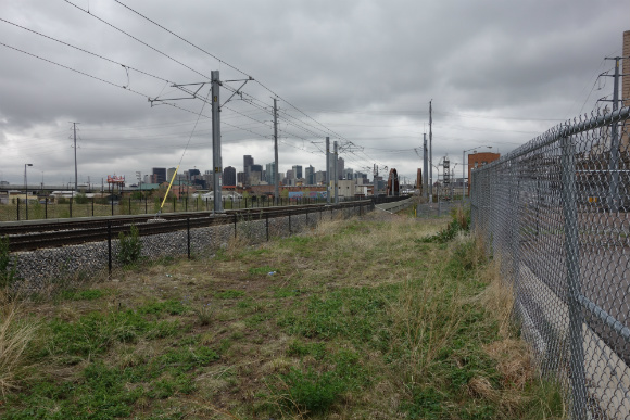 The light rail is just one stop from downtown on the W line.