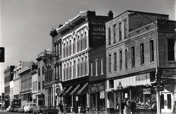 Larimer Square in the mid-1900s.