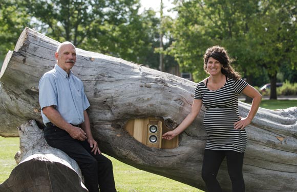 Nikki Pike (right) and Tom Dodds, her longtime creative collaborator.