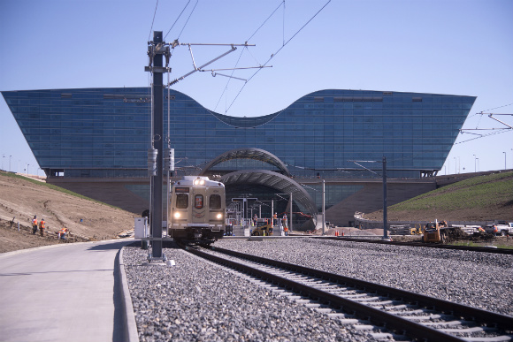 Commuter rail will start running to DIA on April 22, 2016.