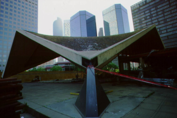 The hyperbolic parabaloid entry was demolished in the early 1990s.