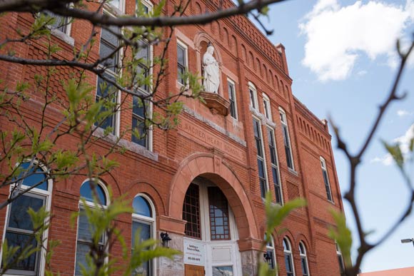 The former convent at 2844 Lawrence St. is now Sacred Heart House.