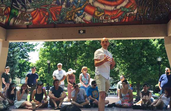 Neighborhood change and public space was explored at the Stompin' Ground Games at La Raza Park.  