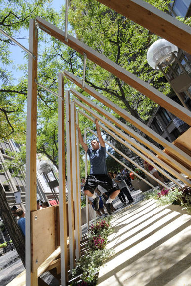 Peak1six by Shears Adkins Rockmore Architects offers a twist on monkey bars.