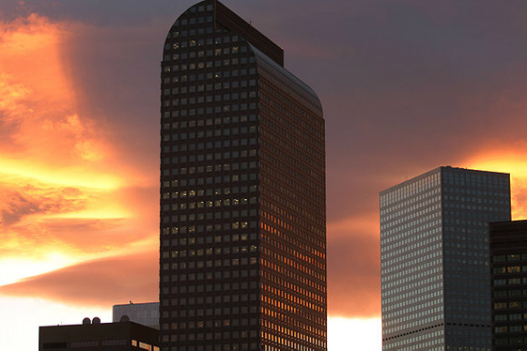 The tower is the third-tallest building in the Denver skyline.