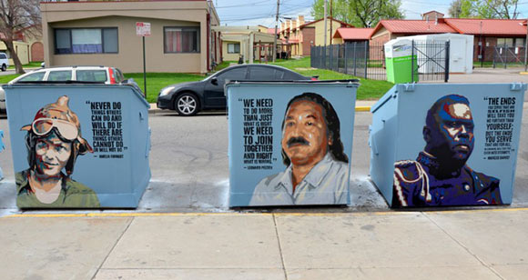 Birdseed Collection painted over 50 dumpsters in Sun Valley.