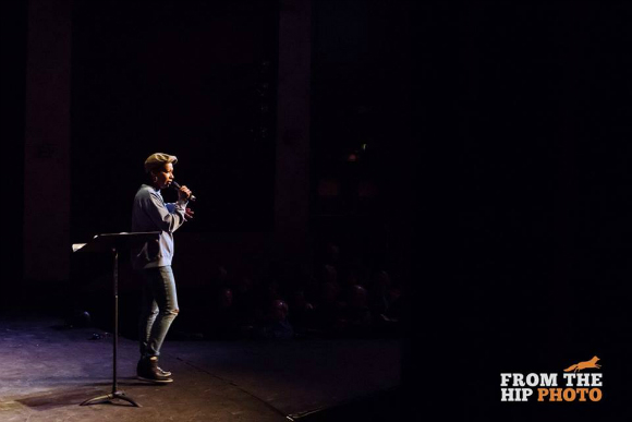 Denver comedian Jamae Burris performs.