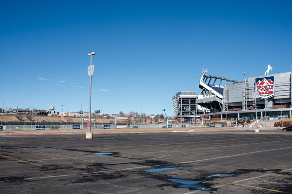 The sea of parking around the Broncos' home field might have a better use.
