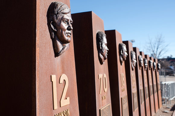 The Broncos Ring of Fame highlights the team's legends.