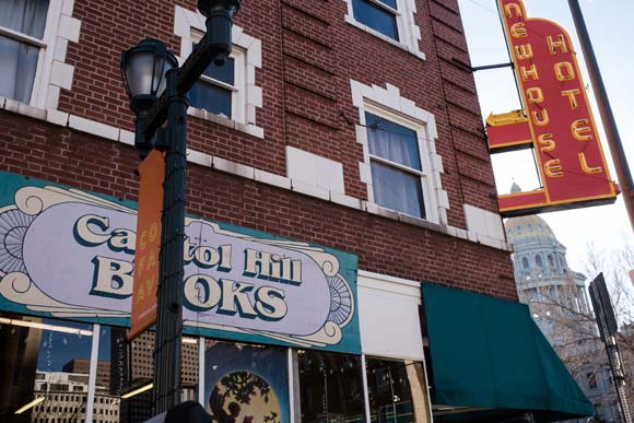 Capitol Hill Books is directly across from the state capitol.