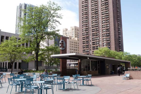 The public restroom re-opened near Skyline Park in downtown Denver.