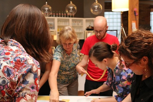 A pasta-making class.