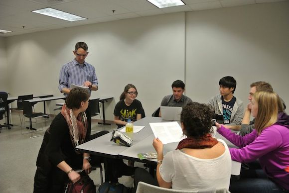 Talbot using Google Glass with students