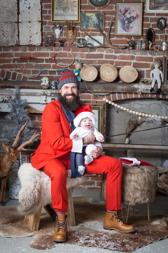 Even babies love Hipster Claus.
