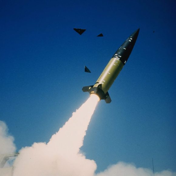 A Lockheed Martin missile launches.