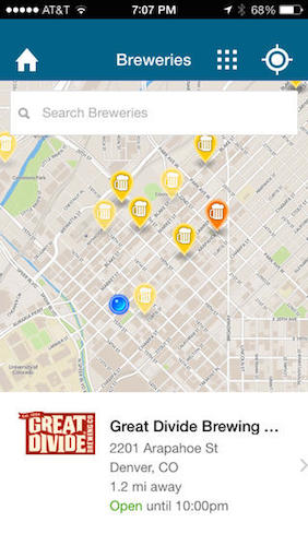 The app covers breweries, dispensaries, coffee shops and wineries.
