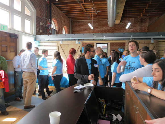 The Signpost lobby at the ribbon-cutting.