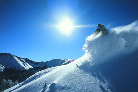 A skier at Taos Ski Valley, a GetSkiTickets.com partner resort.