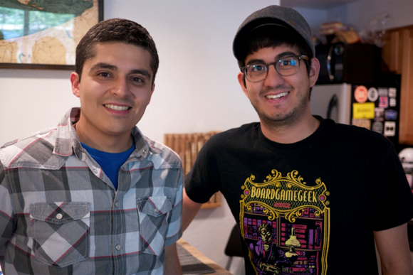 Robert Garza, left, and Justin Schaffer are Terra Nova Games.