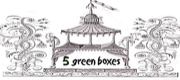 5 green boxes