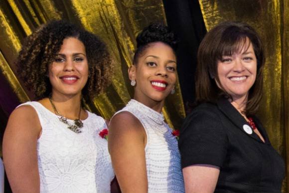 SPIN's Nneka McPhee and Tanaka Shipp with Christine Marquez-Hudson of The Denver Foundation.