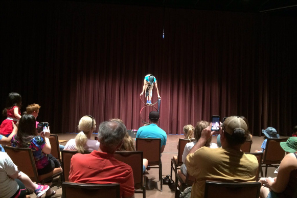 Sven the Juggler's sensory friendly performance in June 2015.